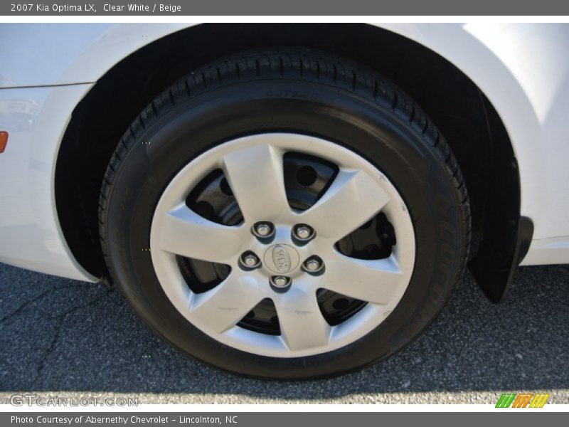 Clear White / Beige 2007 Kia Optima LX