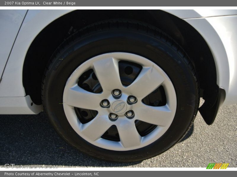 Clear White / Beige 2007 Kia Optima LX