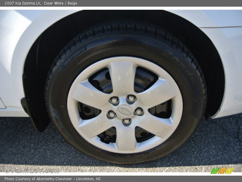 Clear White / Beige 2007 Kia Optima LX