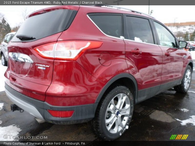 Ruby Red Metallic / Charcoal Black 2015 Ford Escape Titanium 4WD