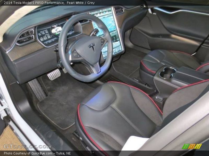 Grey Interior - 2014 Model S P85D Performance 