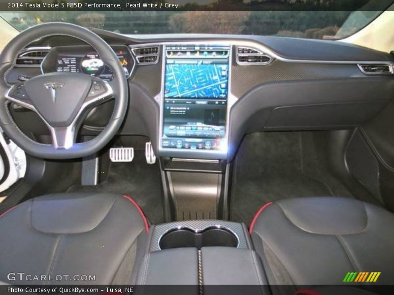 2014 Model S P85D Performance Grey Interior