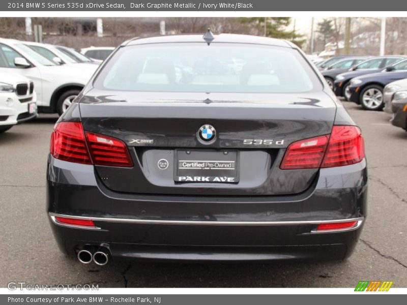 Dark Graphite Metallic / Ivory White/Black 2014 BMW 5 Series 535d xDrive Sedan