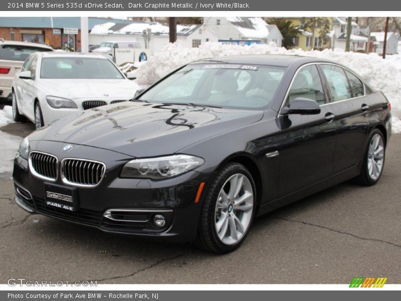 Dark Graphite Metallic / Ivory White/Black 2014 BMW 5 Series 535d xDrive Sedan
