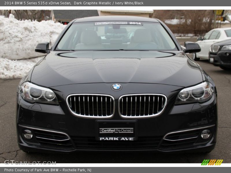 Dark Graphite Metallic / Ivory White/Black 2014 BMW 5 Series 535d xDrive Sedan