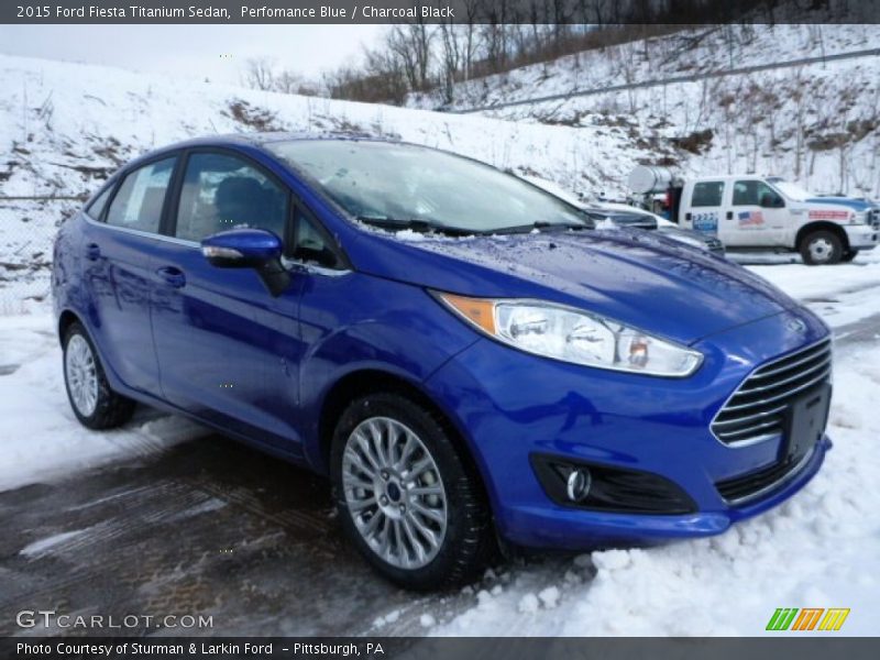 Perfomance Blue / Charcoal Black 2015 Ford Fiesta Titanium Sedan