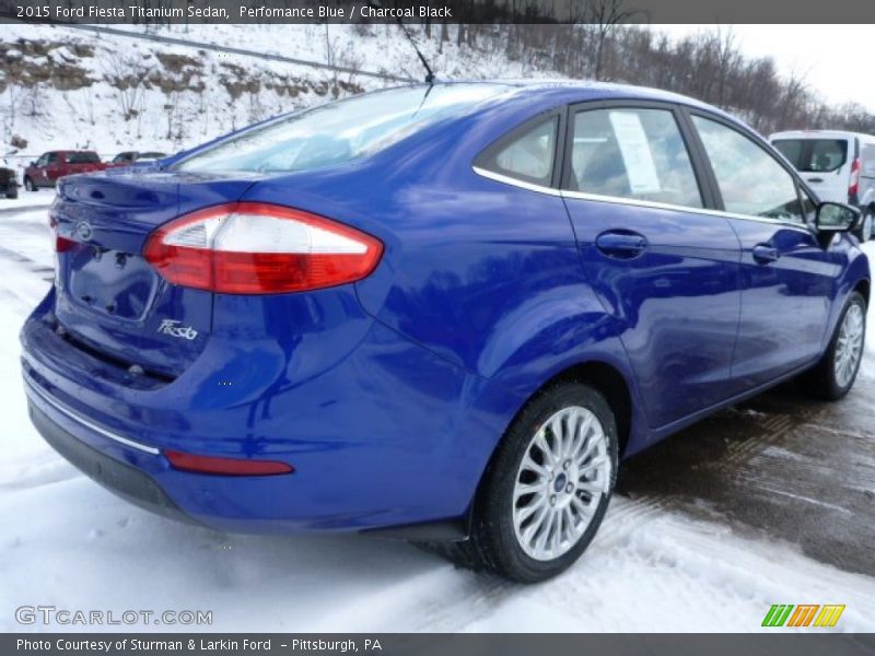 Perfomance Blue / Charcoal Black 2015 Ford Fiesta Titanium Sedan