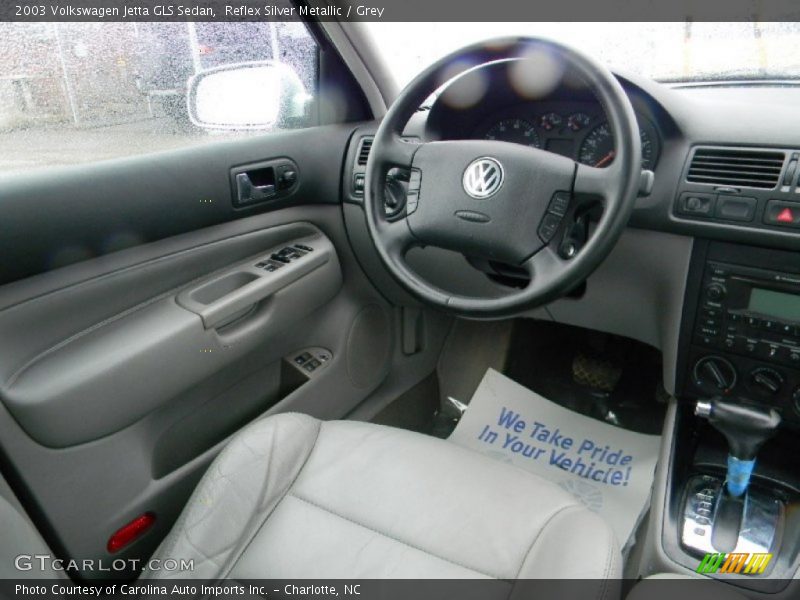 Reflex Silver Metallic / Grey 2003 Volkswagen Jetta GLS Sedan