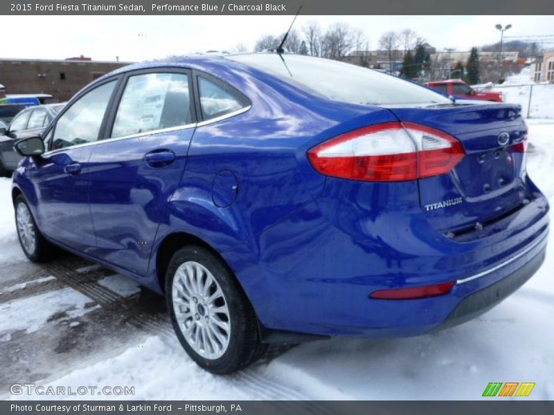 Perfomance Blue / Charcoal Black 2015 Ford Fiesta Titanium Sedan