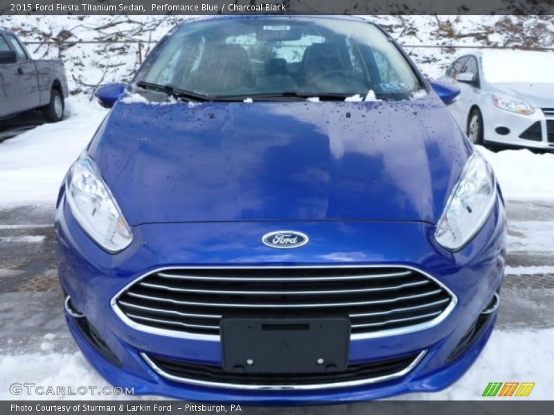 Perfomance Blue / Charcoal Black 2015 Ford Fiesta Titanium Sedan