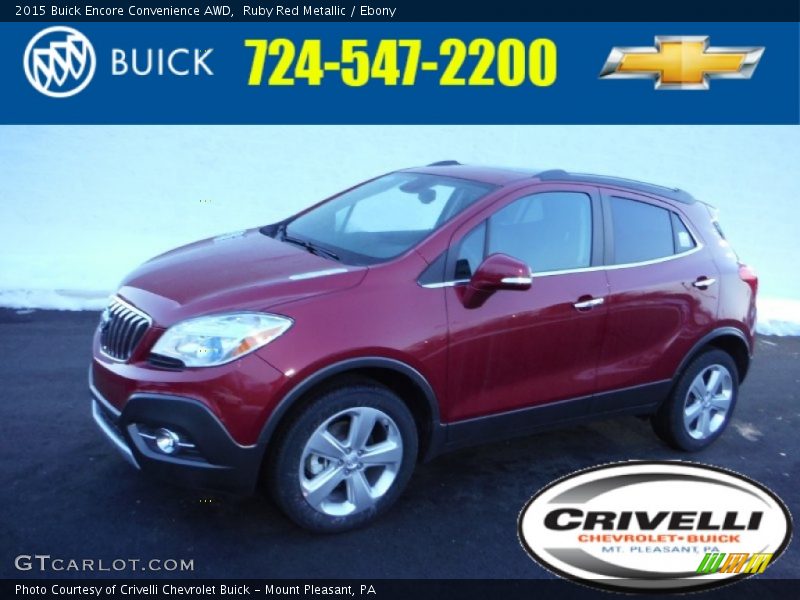 Ruby Red Metallic / Ebony 2015 Buick Encore Convenience AWD