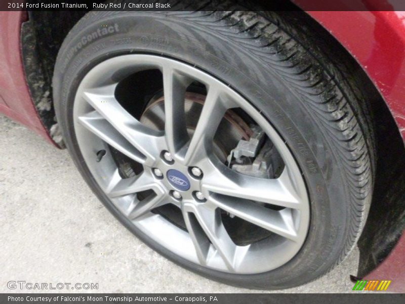 Ruby Red / Charcoal Black 2014 Ford Fusion Titanium