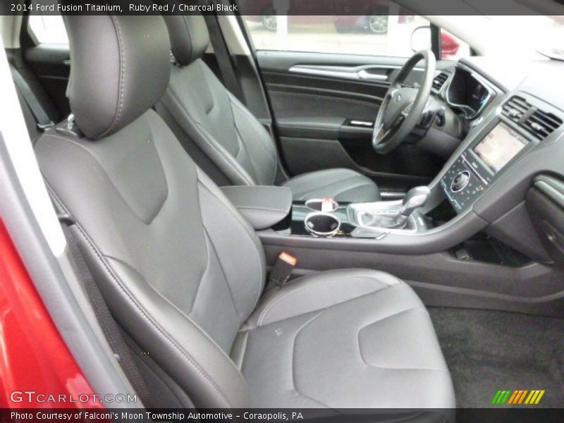Ruby Red / Charcoal Black 2014 Ford Fusion Titanium
