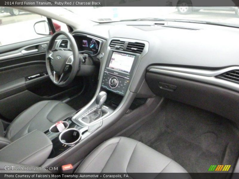 Ruby Red / Charcoal Black 2014 Ford Fusion Titanium