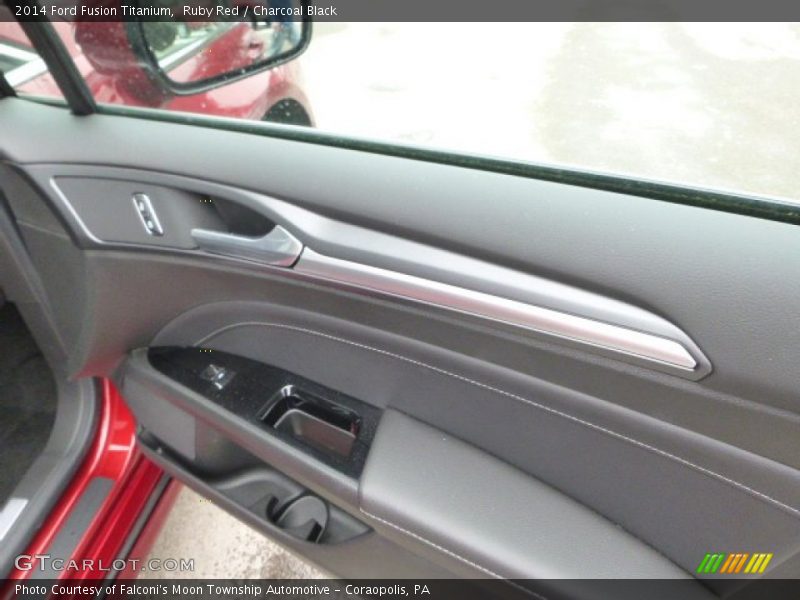 Ruby Red / Charcoal Black 2014 Ford Fusion Titanium