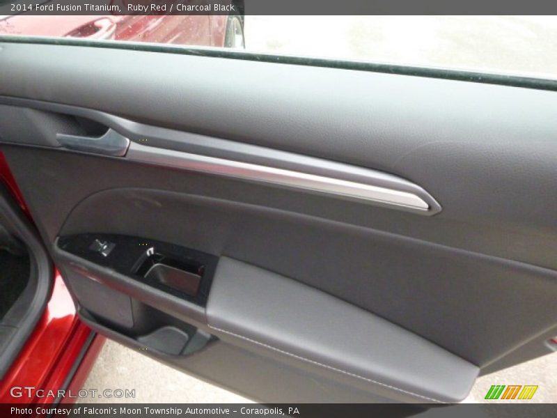 Ruby Red / Charcoal Black 2014 Ford Fusion Titanium