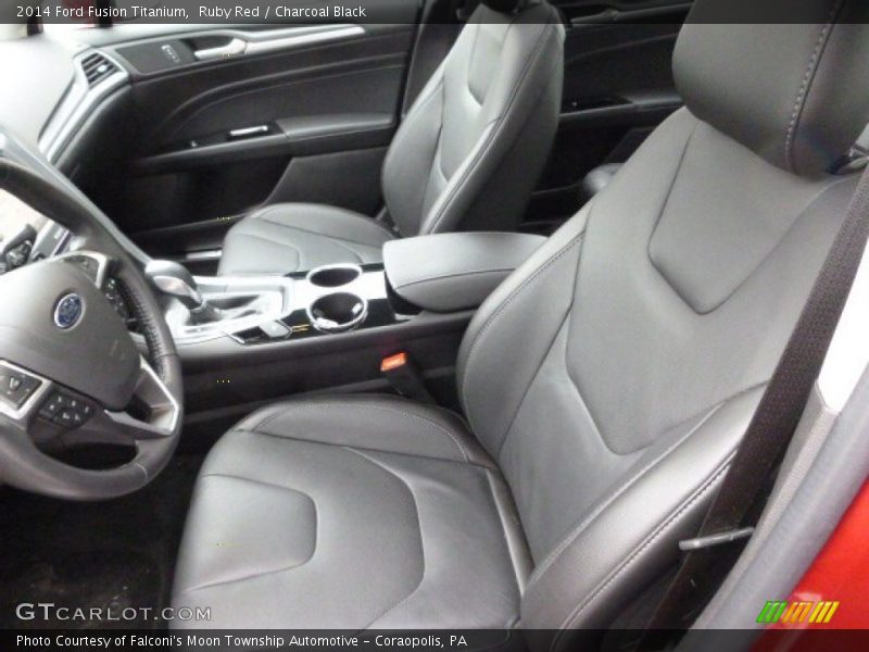 Ruby Red / Charcoal Black 2014 Ford Fusion Titanium