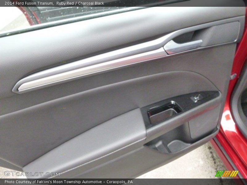 Ruby Red / Charcoal Black 2014 Ford Fusion Titanium