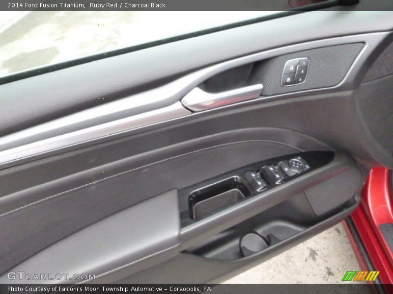 Ruby Red / Charcoal Black 2014 Ford Fusion Titanium