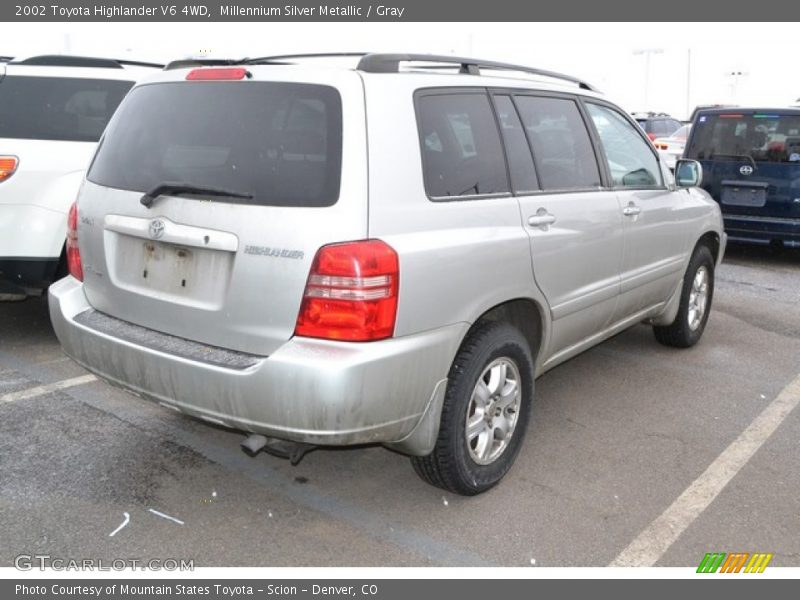 Millennium Silver Metallic / Gray 2002 Toyota Highlander V6 4WD