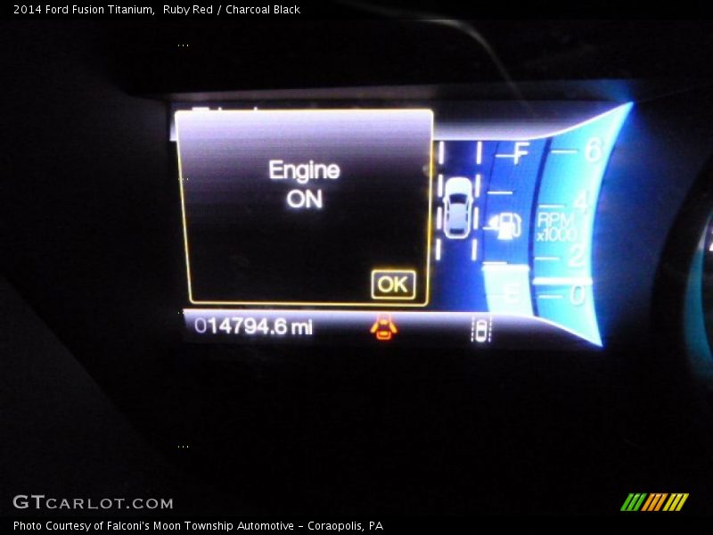 Ruby Red / Charcoal Black 2014 Ford Fusion Titanium