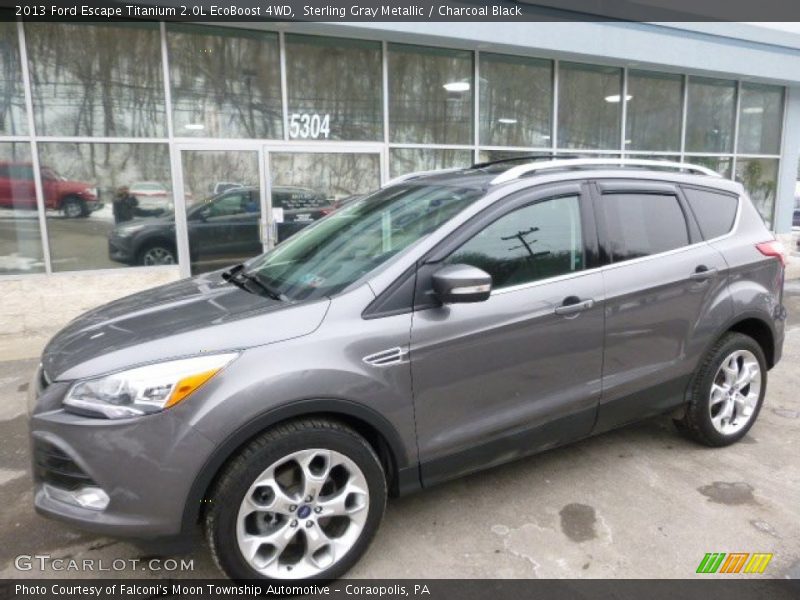 Sterling Gray Metallic / Charcoal Black 2013 Ford Escape Titanium 2.0L EcoBoost 4WD