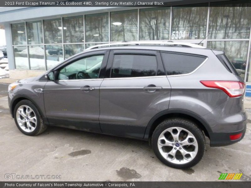 Sterling Gray Metallic / Charcoal Black 2013 Ford Escape Titanium 2.0L EcoBoost 4WD