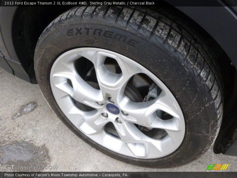 Sterling Gray Metallic / Charcoal Black 2013 Ford Escape Titanium 2.0L EcoBoost 4WD