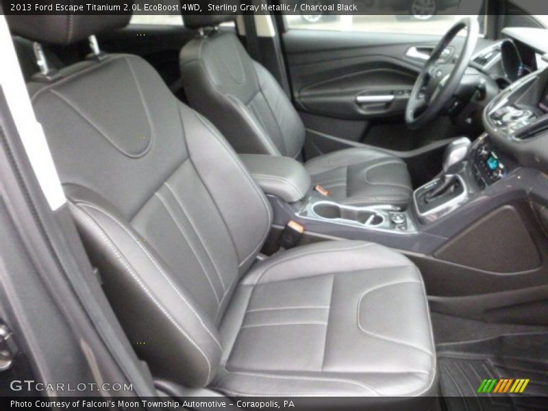 Sterling Gray Metallic / Charcoal Black 2013 Ford Escape Titanium 2.0L EcoBoost 4WD
