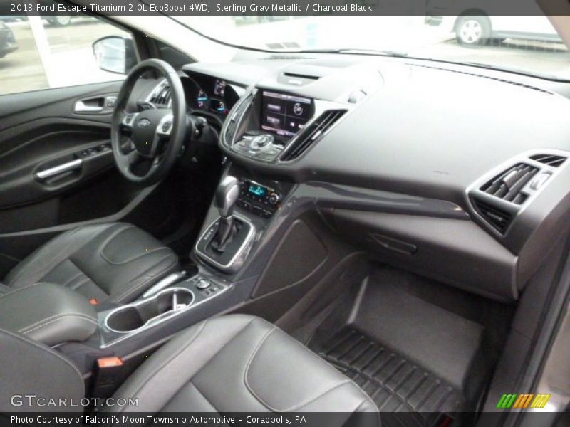 Sterling Gray Metallic / Charcoal Black 2013 Ford Escape Titanium 2.0L EcoBoost 4WD