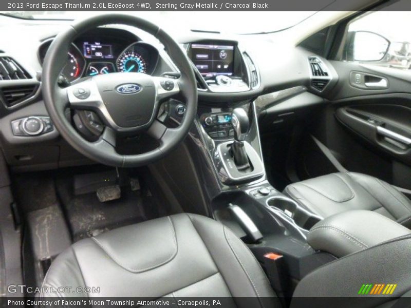  2013 Escape Titanium 2.0L EcoBoost 4WD Charcoal Black Interior