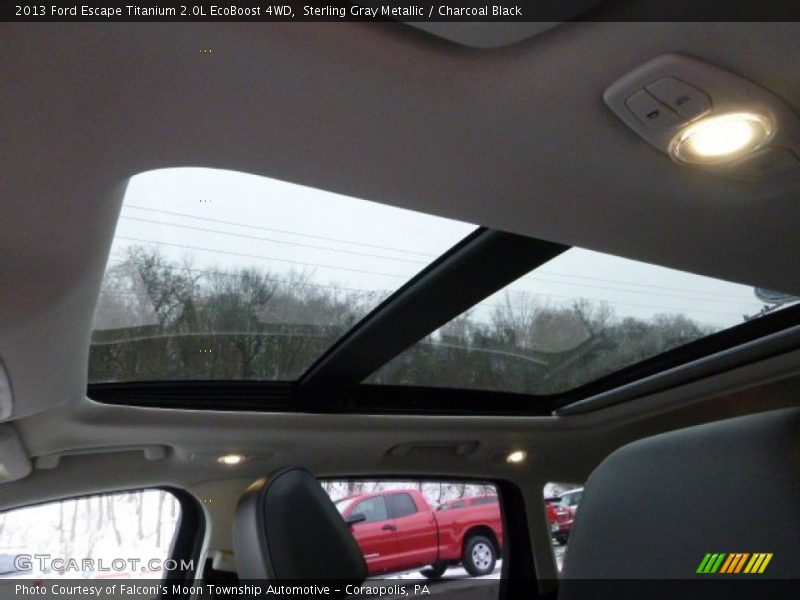 Sterling Gray Metallic / Charcoal Black 2013 Ford Escape Titanium 2.0L EcoBoost 4WD