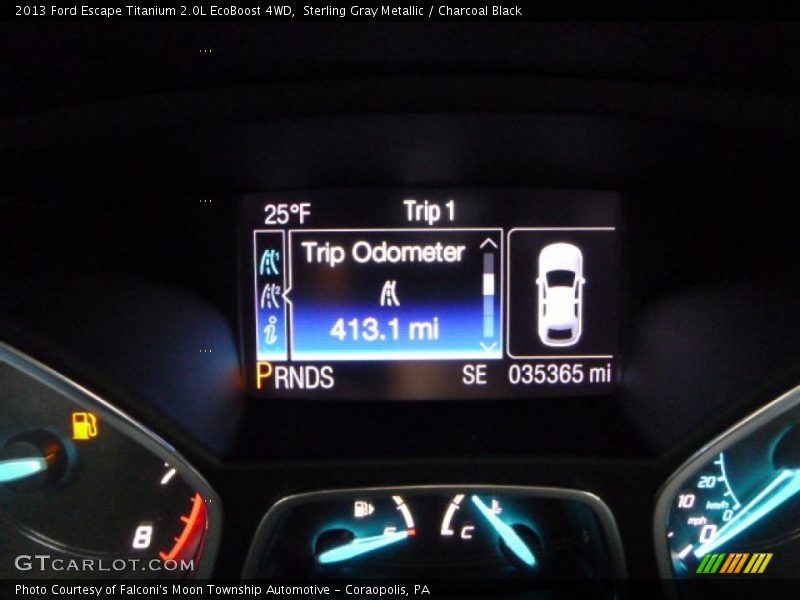 Sterling Gray Metallic / Charcoal Black 2013 Ford Escape Titanium 2.0L EcoBoost 4WD