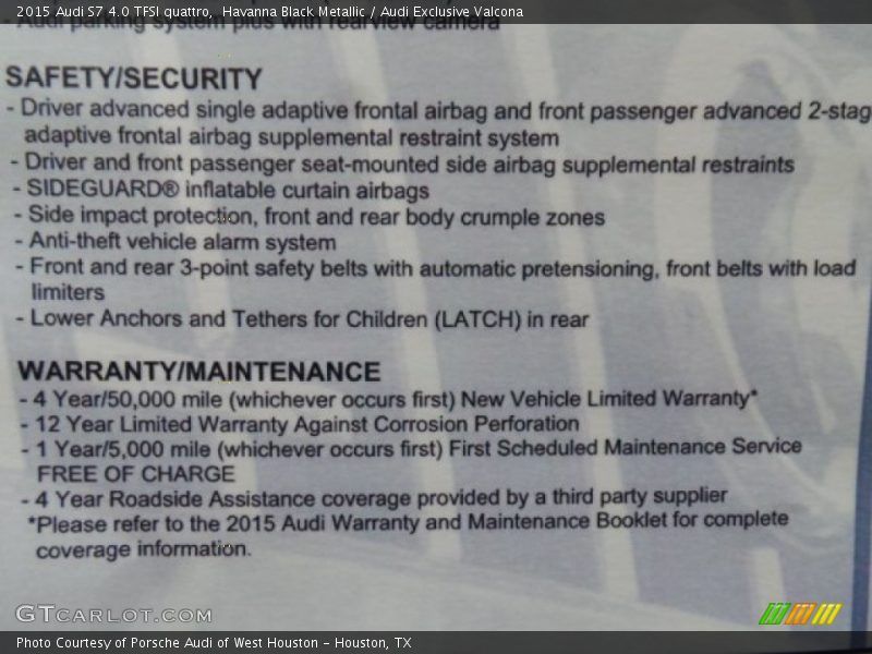 Havanna Black Metallic / Audi Exclusive Valcona 2015 Audi S7 4.0 TFSI quattro