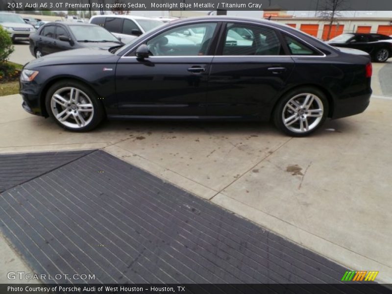 Moonlight Blue Metallic / Titanium Gray 2015 Audi A6 3.0T Premium Plus quattro Sedan
