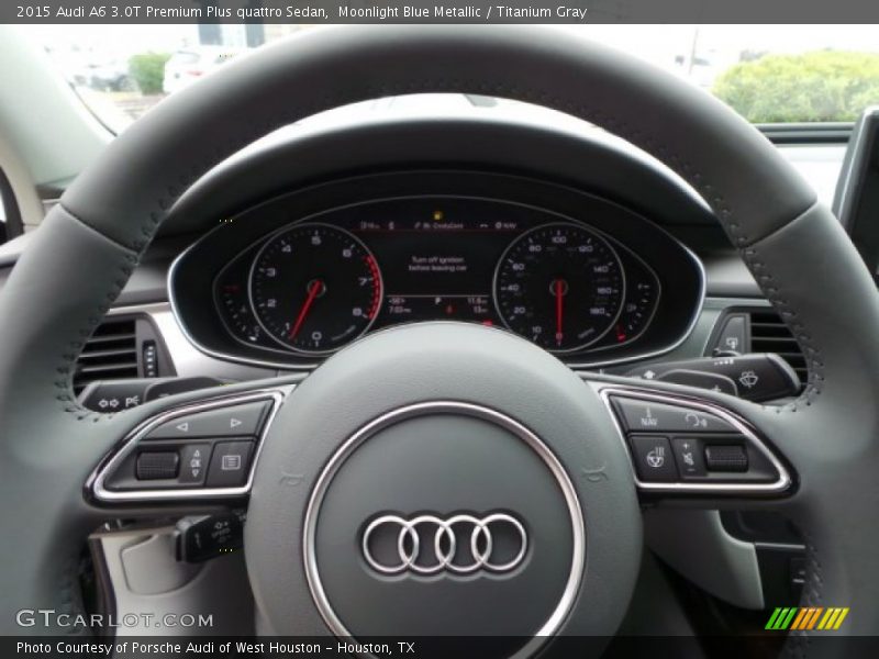 Moonlight Blue Metallic / Titanium Gray 2015 Audi A6 3.0T Premium Plus quattro Sedan
