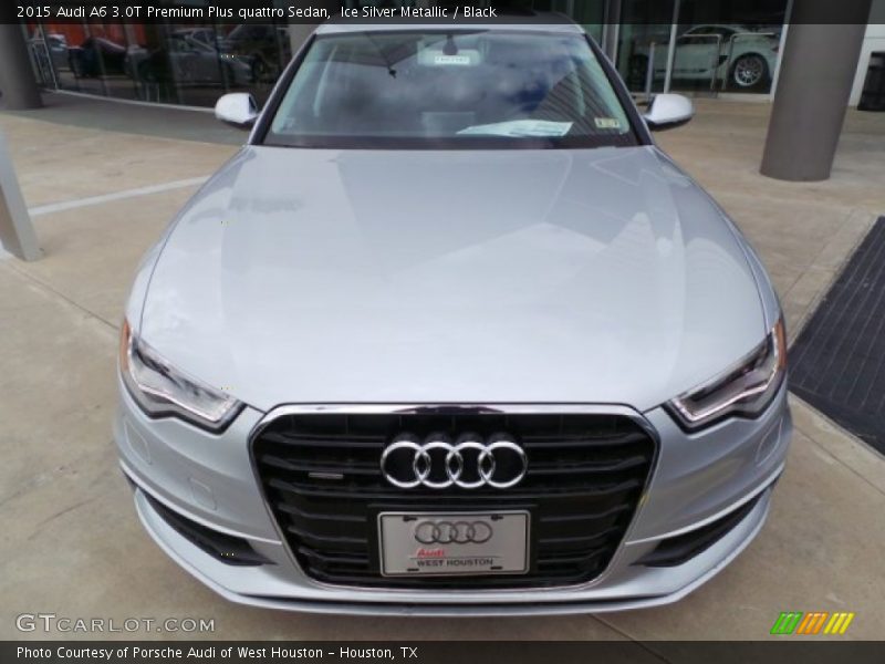 Ice Silver Metallic / Black 2015 Audi A6 3.0T Premium Plus quattro Sedan
