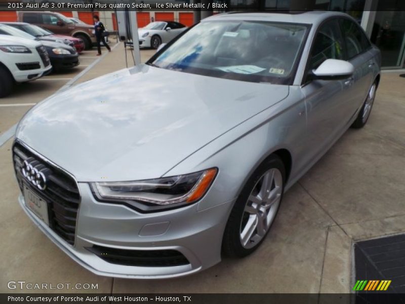 Ice Silver Metallic / Black 2015 Audi A6 3.0T Premium Plus quattro Sedan