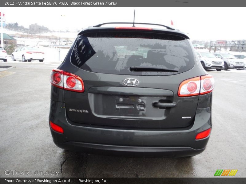 Black Forest Green / Gray 2012 Hyundai Santa Fe SE V6 AWD