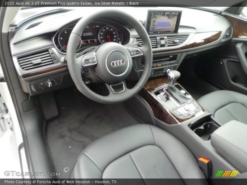 Ice Silver Metallic / Black 2015 Audi A6 3.0T Premium Plus quattro Sedan