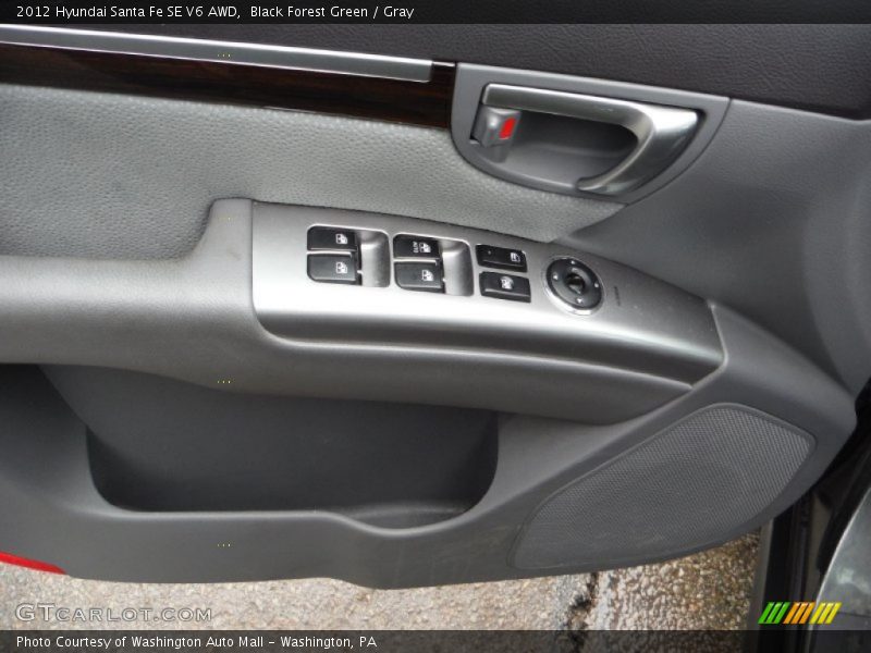 Black Forest Green / Gray 2012 Hyundai Santa Fe SE V6 AWD