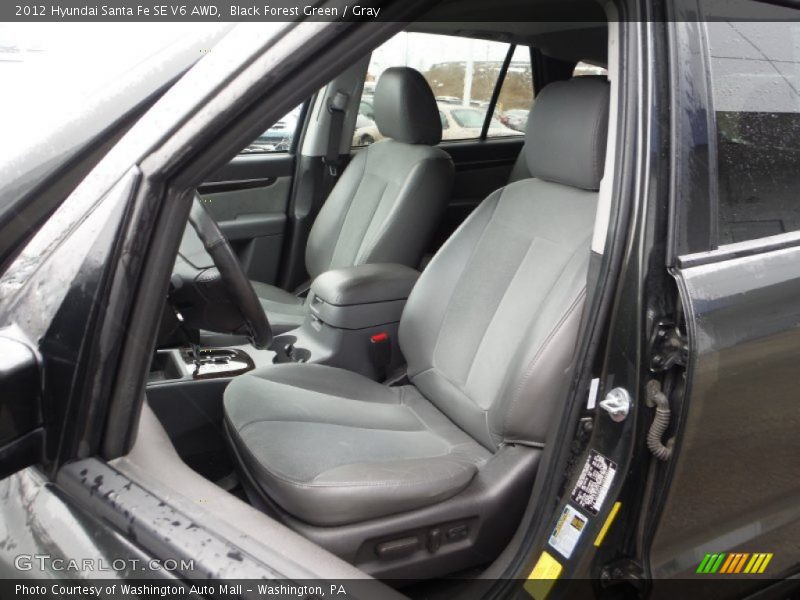 Black Forest Green / Gray 2012 Hyundai Santa Fe SE V6 AWD