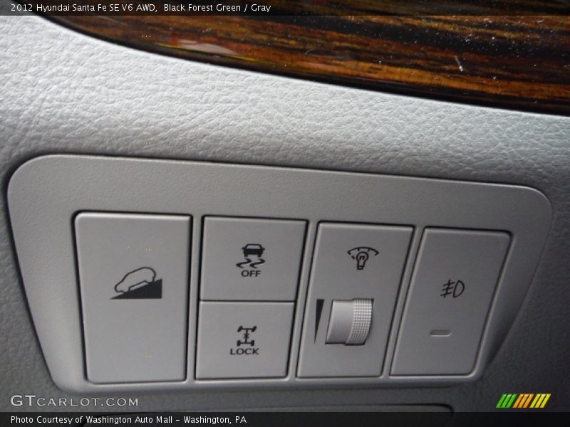Black Forest Green / Gray 2012 Hyundai Santa Fe SE V6 AWD