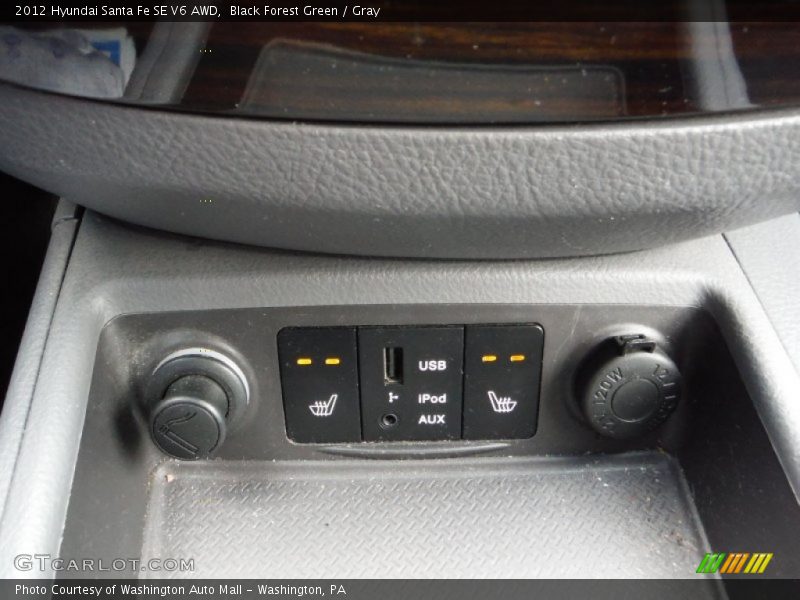 Black Forest Green / Gray 2012 Hyundai Santa Fe SE V6 AWD