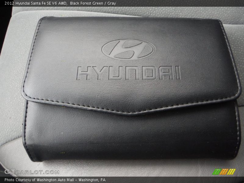 Black Forest Green / Gray 2012 Hyundai Santa Fe SE V6 AWD