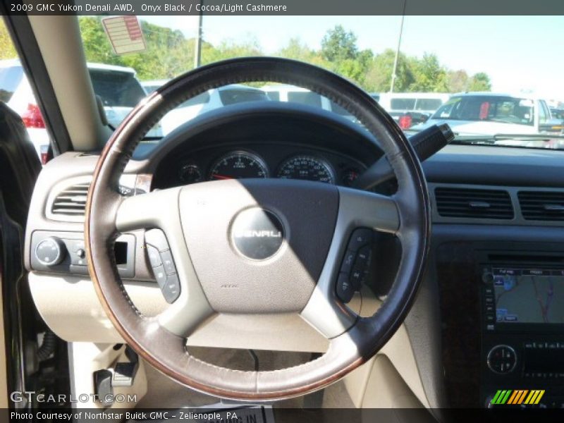 Onyx Black / Cocoa/Light Cashmere 2009 GMC Yukon Denali AWD