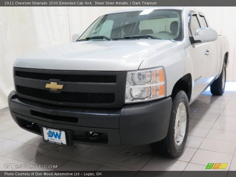 Sheer Silver Metallic / Dark Titanium 2011 Chevrolet Silverado 1500 Extended Cab 4x4