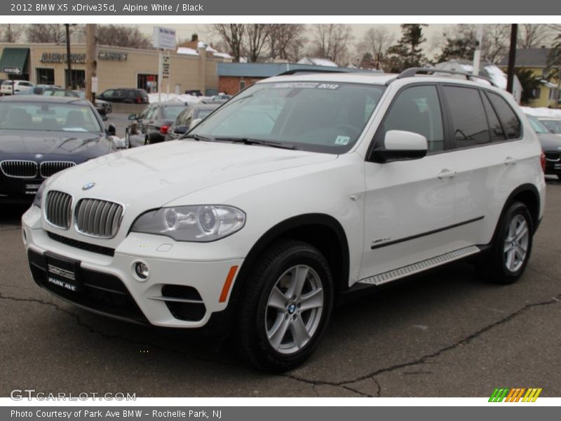 Alpine White / Black 2012 BMW X5 xDrive35d