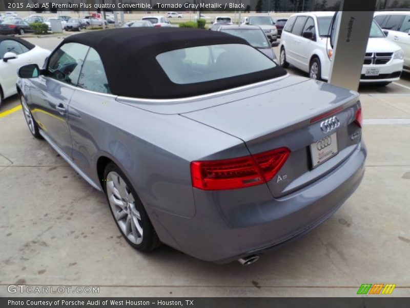 Tornado Gray Metallic / Black 2015 Audi A5 Premium Plus quattro Convertible