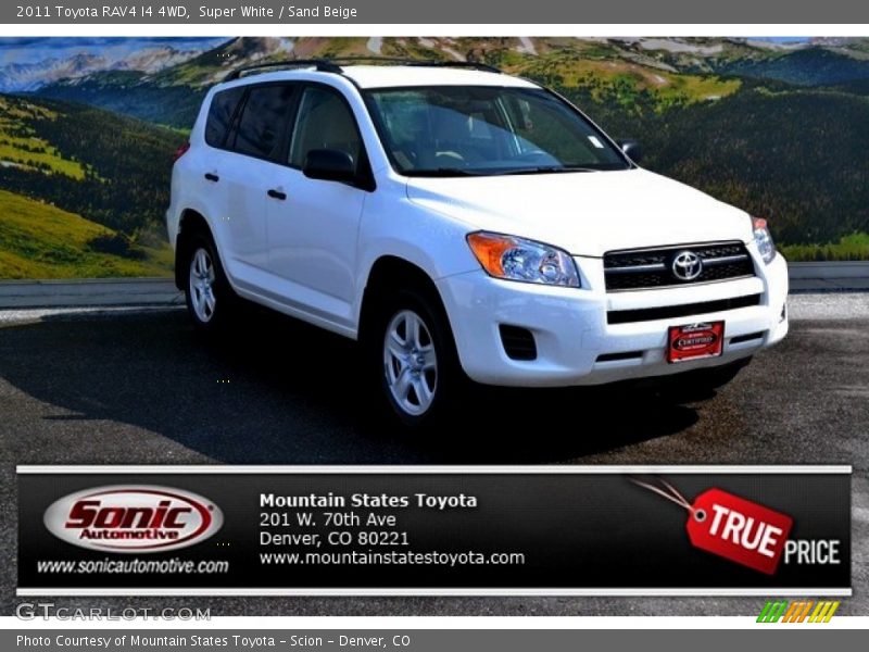 Super White / Sand Beige 2011 Toyota RAV4 I4 4WD